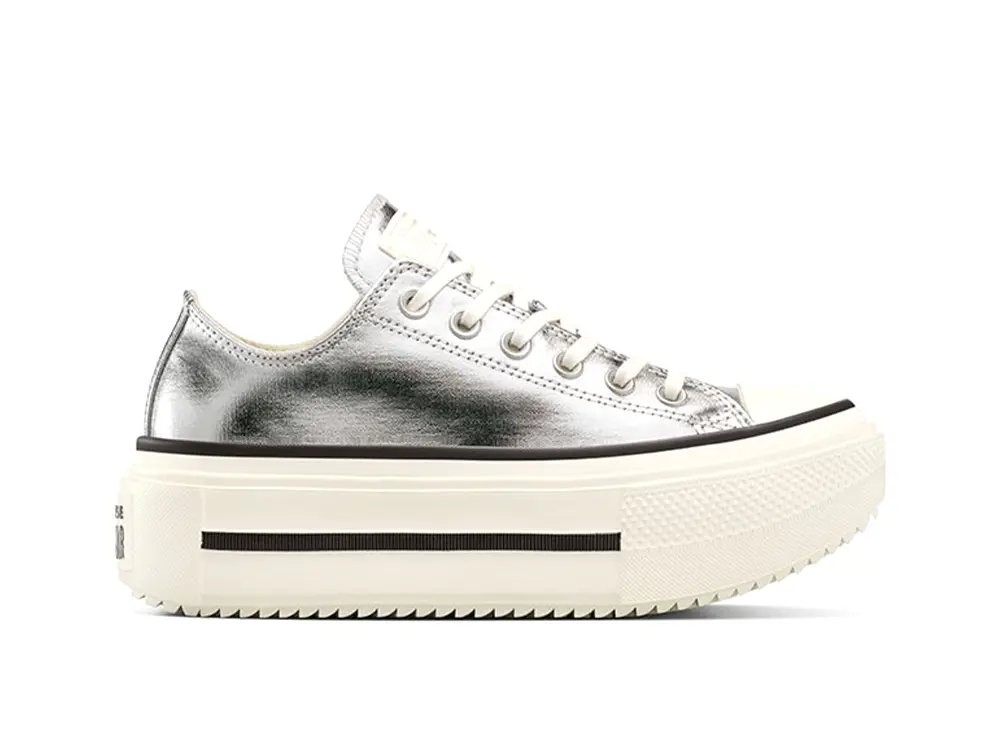 Zapatillas Converse Chuck Taylor Lift Double Stack Mujer Plata