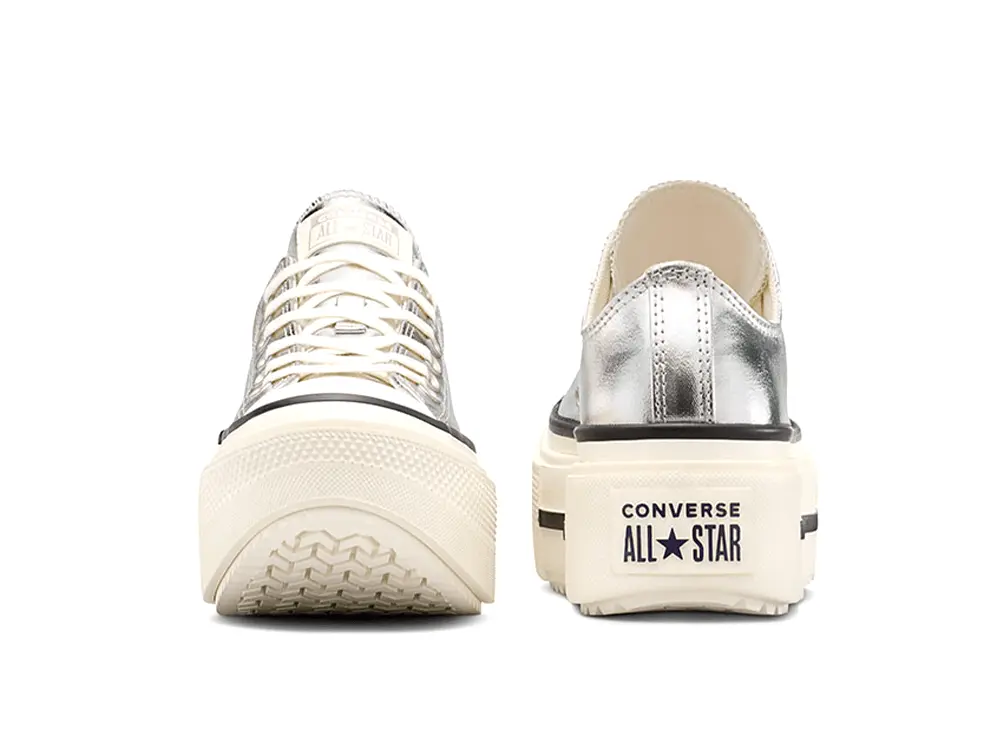 Zapatillas Converse Chuck Taylor Lift Double Stack Mujer Plata