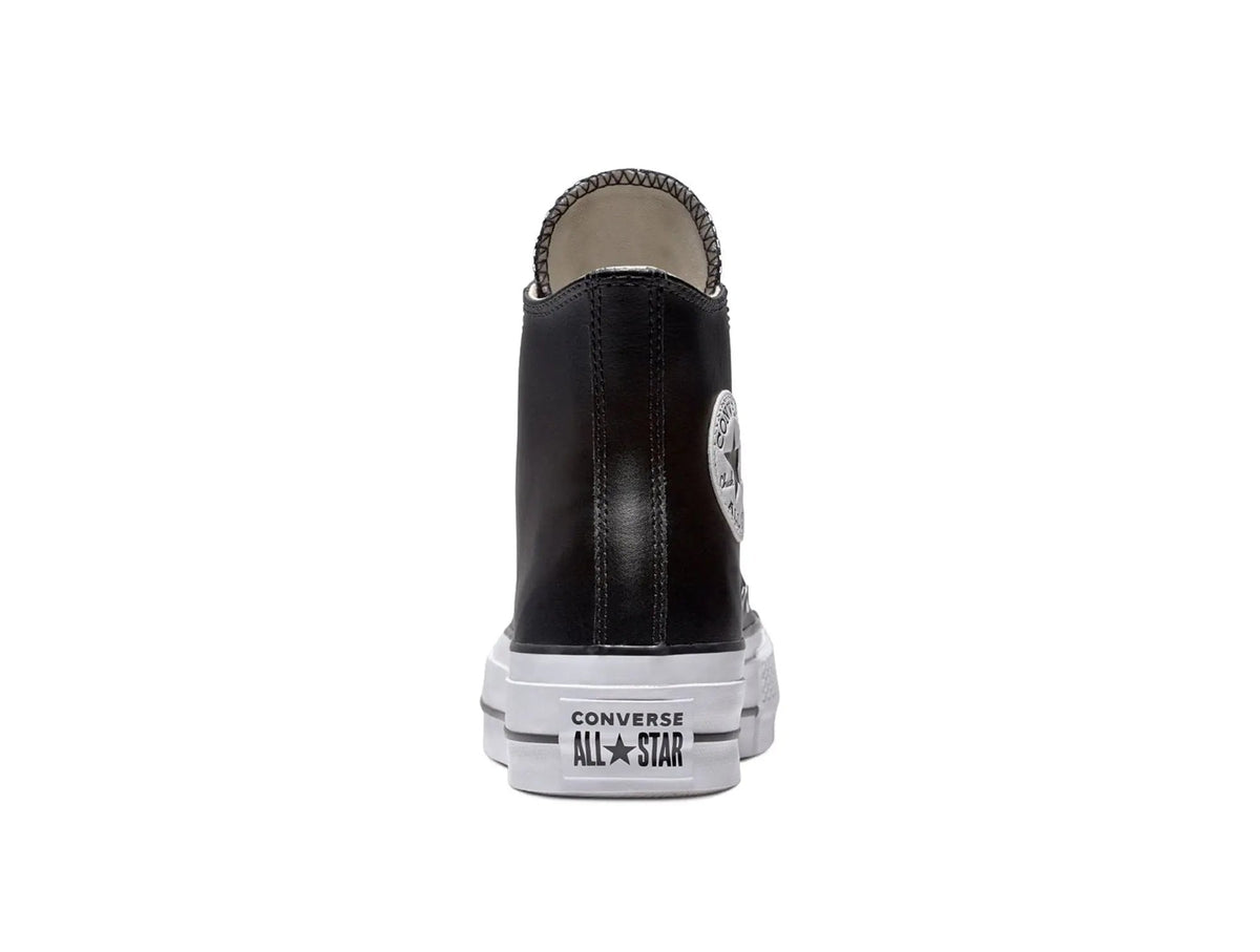 Zapatilla Converse Chuck Taylor Plataforma Cuero Hi Mujer Negro