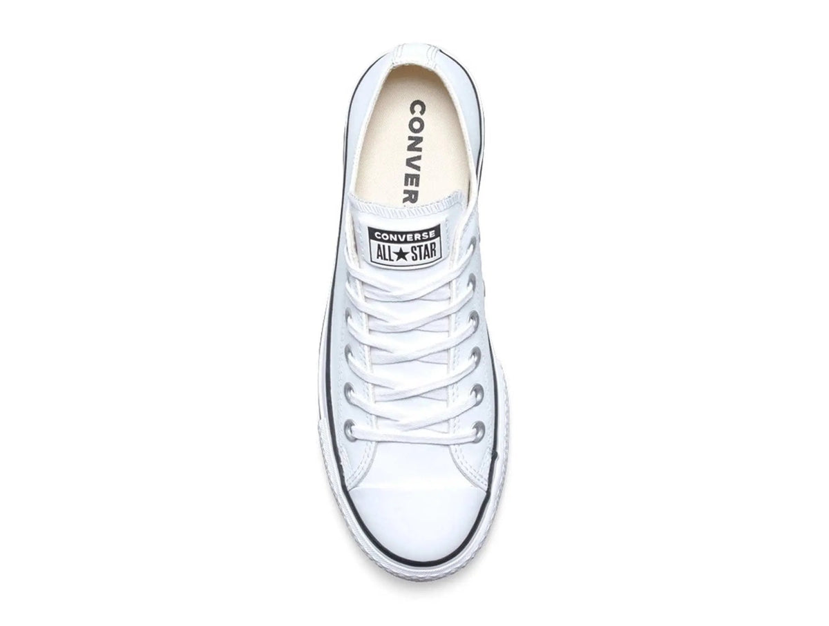 Zapatilla Converse Chuck Taylor Plataforma Cuero Mujer Blanco