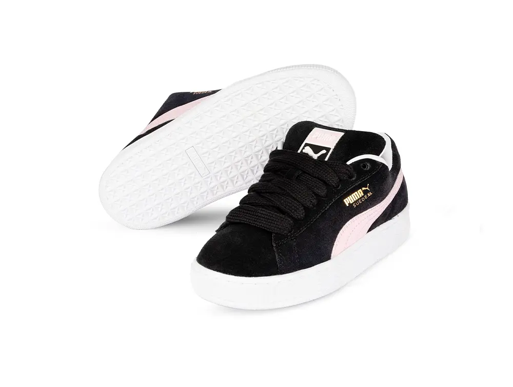 Zapatilla Puma Suede Xl Cadete Negro-Rosado